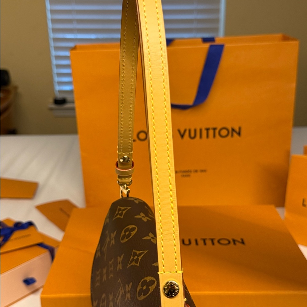 Louis Vuitton Mini Bag in Brown with Yellow Strap